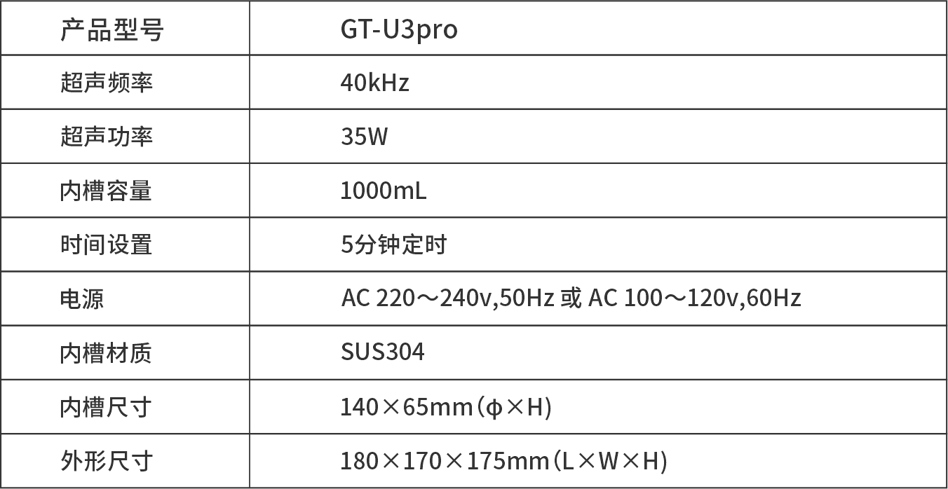 GT-U3 超聲波茶具清洗機